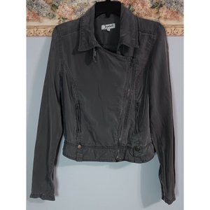 Jezebell Medium Grey Biker Retro Going Out Casual Boho Jacket